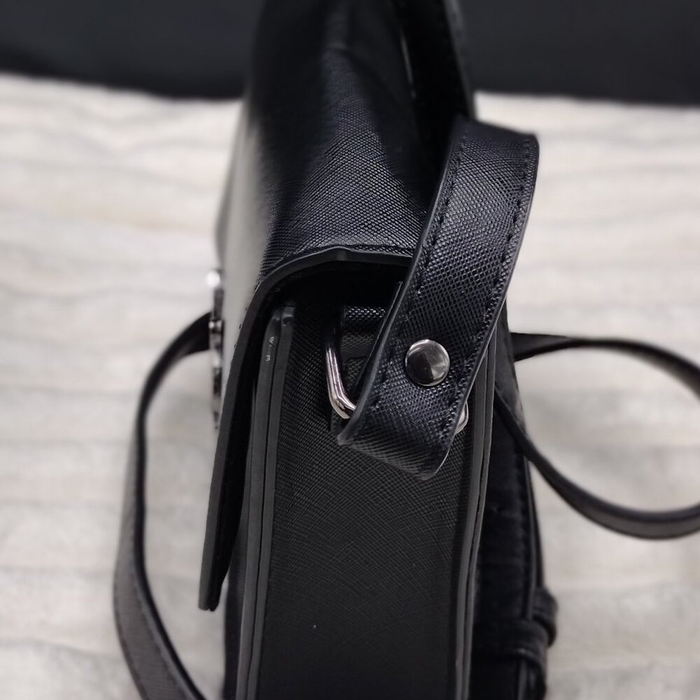 Disney Minnie Mouse Crossbody Bag | Black Saffiano Purse, Park & Streetwear - Picture 2 of 6